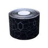 Kinesiology Tape Sporcu Bandı Ağrı Bandı 5cm x 5mt Siyah Zeminde Gri Çizgili