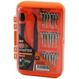 Kinetex KTX-3148 21 in 1 Profesyonel Tamir Seti, 18 Bits Uç, Tornavida Sapı, Cımbız ve Plastik Kazıma Aleti