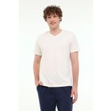Kinetix Beyaz Erkek Kısa Kol T-Shirt MB PAM V 11SN221 5FX