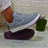 Kinetix Enner Pu Gri-Beyaz-Gülkurusu Fuspetli Sneaker Spor Ayakkabı - Gri - Beyaz