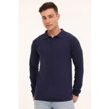 Kinetix Lacivert Erkek Uzun Kol T-Shirt MB SN329 UKOL POLO 4PR