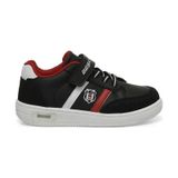 Kinetix Malibu Pu Bjk Çocuk Beşiktaş Taraftar Işıklı Taban Sneaker Spor Ayakkabı Siyah