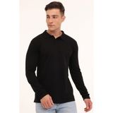 Kinetix MB SN329 Ukol Polo 4pr Siyah Erkek Uzun Kol T-Shirt