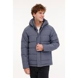 Kinetix ml Downey Coat 4pr Havacı Mavı Melanj Erkek Kısa Kaban - Mavi