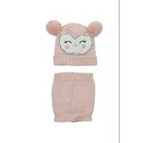 Kinetix Owl Set-g-2pr Pudra Kız Çocuk Atkı Bere OWL SET-G-2PR
