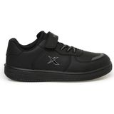 Kinetix Siyah Erkek Çocuk Sneaker Spor ve Günlük Kombin için Hafif Tabanlı PVC Malzeme - Koyu Gri - Siyah