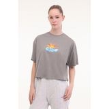 Kinetix Wl Anwar 11BT264 5fx Gri Kadın Kısa Kol T-Shirt - XL