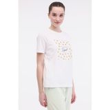 Kinetix WL BORIS 11BT201 5FX Ekru Kadın Kısa Kol T-Shirt - Bej