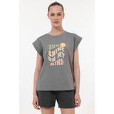 Kinetix WL GOSIA 11MS201 5FX Antrasit Kadın Kısa Kol T-Shirt
