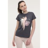 Kinetix Wl Lelıa 11MS250 4fx Antrasit Kadın Kısa Kol T-Shirt - Gri - XS