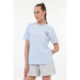 Kinetix Wl Omena 11BT284 5fx Mavi Kadın Kısa Kol T-Shirt - XL