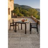 King 2 Kişilik Rattan Masa Sandalye Takımı Kahve - Kahverengi