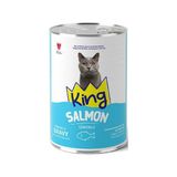 King 400 gr 24 Adet Somonlu Kedi Konservesi Ekonomik Mama Segmenti Türkiye Menşeli