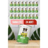 King 400 gr x 24 Adet Dana Etli Köpek Konservesi Yüksek Protein Kaynağı ile İştah Açıcı