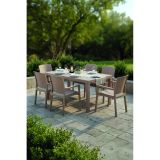 King 6 Kişilik Rattan Masa Sandalye Takımı Cappuccino Cappuccino