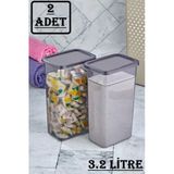 King Boy 2 Adet 3.2 Lt Fume Toz Tablet Deterjan Saklama Kutusu Seti Banyo Mutfak Erzak Kabi