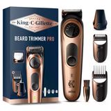King C. Gillette Erkek Pro Elektrikli Sakal Kesme Makinesi, 40 Sakal Uzunluğu İçin Hassas Çark, Ultra Keskin, Ömür Boyu Paslanmaz Çelik Bıçaklar, Yıkanabilir, Farklı Tarak Aparatları, Hassas Düzeltme