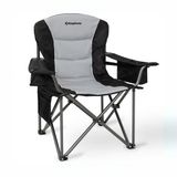King Camp KingCamp Juniper Bel Destekli Ultra Konforlu XL Kamp Sandalyesi Blk/Grey