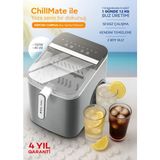 King Chillmate Kbm7991 Buz Yapma Makinesi Su Kapasitesi 4 Yıl Garanti ile Gri Renkli Yüksek Performans