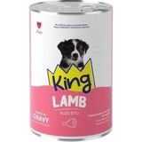 King Et Parçacıklı Kuzu Etli Köpek Konserve (400 g)