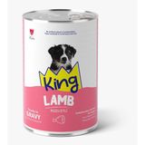King Et Parçacıklı Kuzu Etli Yavru Köpek Konserve 400 Gr