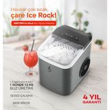 King Ice Rock Kbm7990 Gri Buz Yapma Makinesi 100W Kompakt Tasarım ile Hızlı Buz Üretimi