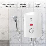 King K 7008 Ekvator Ani Su Isıtıcı 7000 W Güç 8 Litre Kapasite ile Hızlı Isıtma
