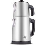 King K3106 Tealuxe Plus Çay Makinesi | 1,7l Su Haznesi, Xl Demlik, 2000W - Çok Renkli