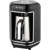 King K607 Kısmet Pro Türk Kahve Makinesi | 4 Fincan, Közde Pişirme, Siyah - Çok Renkli