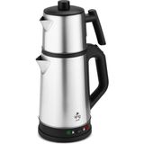 King K736 Arvella Çay Makinesi | 1,8l Su Haznesi, 0,8l Çelik Demlik, 1500W - Çok Renkli