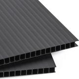 King Karton Plastik PP Oluklu Levha Siyah 5 mm 150×110 cm (3’lü Paket)