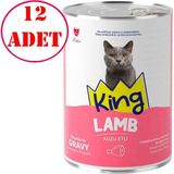 King Kedi Konservesi Kuzu Etli Sos Içerisinde Et Parçacıklı 400 gr 12 Ad - Karışık