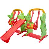 King Kids B Yeşil Kaydıraklı 2 Salıncaklı Oyun Seti
