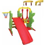 King Kids Set A Yeşil Kaydıraklı Salıncak