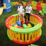 King Kids Yuvarlak Top Havuzu - Çocuk Oyun Alanı - Anaokulu ve Kreş Için Eğlenceli Aktivite Alanı - Renkli