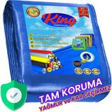 King KİNG PE BRANDA KUMAŞI - 190 GR/M2 - 12X25 - Mavi