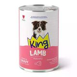 KING King Sos İçerisinde Et Parçacıklı Kuzu Etli Köpek Konservesi 400gr