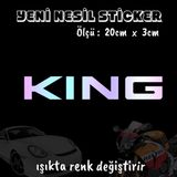 King Kral Oto Sticker 2 Adet Hologram Model Motosiklet Kask Atv Laptop Cam Uyumlu