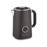 King KSI386 Arya Dijital Su Isıtıcı | 1,7L, 1500W, Dokunmatik Panel, El Yakmaz Çelik Kettle, 4 Isı Modu (Siyah)