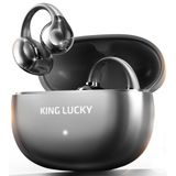 King Lucky Kulakiçi Klipsli Açık Kulak Kablosuz Bluetooth 5.4 Mikrofonlu Kulaklık, 50H Çalma Süresi, Gürültü Engelleme, Su Geçirmez, Spor Kulak Tomurcukları, Küçük Kulaklar ve Gözlük Kullanıcıları