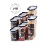 King Mop 6lı Sızdırmaz Kapaklı Erzak Saklama Kabı Seti 2 x ( 1200 Ml, 1700 Ml, 2400 ml ) Kmmsk-01