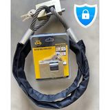 King Motorsiklet 1 Metre 14 mm Kesilmez Çelik Halat Motosiklet Bağlama Halat Motorsiklet Zincir Kılıflı