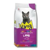 King Multicolor Kuzu Etli Yetişkin Kedi Maması 15 Kg - Renkli Taneli, Dengeli Beslenme