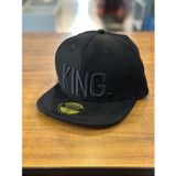 King Nakışlı Siyah Hip Hop Snapback Rapper Basket Cap Şapka