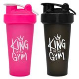 King Of The Gym Shaker 650 Ml Ölçekli Ve Sızdırmaz Kapaklı Protein Shaker 2'Li Set (Pembe+Siyah)