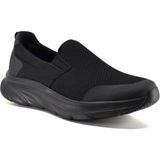 King Paolo D1114 Erkek Lastikli Memory Foam Comfort Düz Spor Ayakkabı (Siyah)