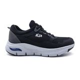 King Paolo K1126 Memory Foam Erkek Siyah Yürüyüş Sneaker Spor Ayakkabı
