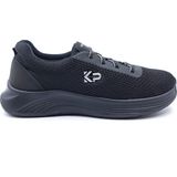 King Paolo K5174 Memory Foam Lastikli Kadın Yürüyüş Günlük Siyah Spor Ayakkabı