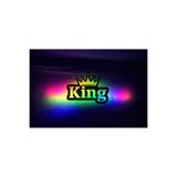 King RGB Işıklı Ahşap Tabela 50x30 cm Kumandalı Arkadan Aydınlatmalı Dekoratif Işıklı Tablo yadiahşapışık3