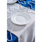 King Servis Tabağı - 22 cm - Beyaz - 22 cm servis tabağı